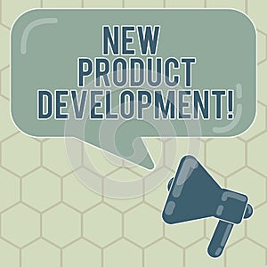 Conceptual hand writing showing New Product Development. Business photo text Process of bringing a new product to the