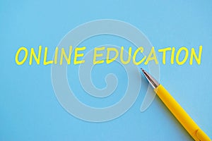 Conceptual hand writing showing Online Education. Business photo showcasing kind of learning that takes place via the Internet.