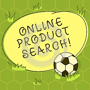 Conceptual hand writing showing Online Product Search. Business photo showcasing searching for goods and services over