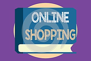 Conceptual hand writing showing Online Shopping. Business photo showcasing allows consumers to buy their goods over the Internet
