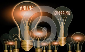 Conceptual hand writing showing Online Shopping. Business photo text allows consumers to buy their goods over the Internet