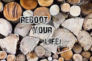 Conceptual hand writing showing Reboot Your Life. Business photo text start new career meet new showing go strange