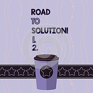 Conceptual hand writing showing Road To Solution. Business photo showcasing path you go to solve problem or difficult