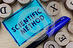 Conceptual hand writing showing Scientific Method. Business photo text Principles Procedures for the logical hunt of