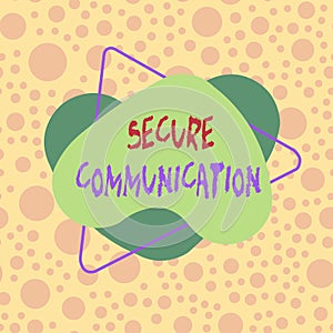 Conceptual hand writing showing Secure Communication. Business photo showcasing preventing unauthorized interceptors photo