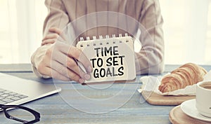 Conceptual hand writing showing Set Smart Goals. Business photo text list to clarify your ideas