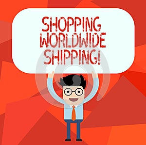 Conceptual hand writing showing Shopping Worldwide Shipping. Business photo text Directly buy online with international shipping