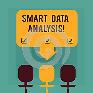 Conceptual hand writing showing Smart Data Analysis. Business photo text collecting and analyzing infos to make better photo