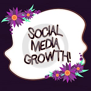 Conceptual hand writing showing Social Media Growth. Business photo text marketing is obtained by value of internet and