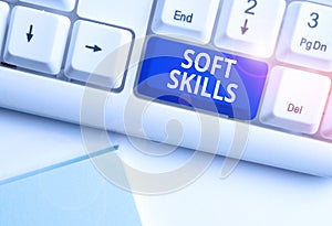 Conceptual hand writing showing Soft Skills. Business photo text demonstratingal attribute that supports situational