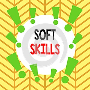 Conceptual hand writing showing Soft Skills. Business photo text demonstratingal attribute that supports situational