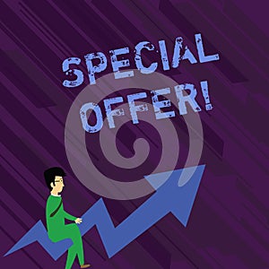 Conceptual hand writing showing Special Offer. Business photo text product or service that is offered free or at a very