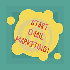 Conceptual hand writing showing Start Email Marketing. Business photo showcasing Use of email to promote products
