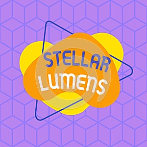 Conceptual hand writing showing Stellar Lumens. Business photo text cryptocurrency platform that uses on remittance and payments