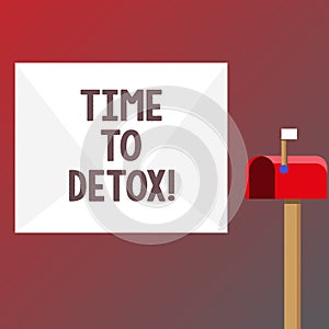Conceptual hand writing showing Time To Detox. Business photo text Moment for Diet Nutrition health Addiction treatment