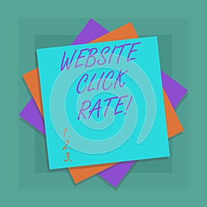 Conceptual hand writing showing Website Click Rate. Business photo showcasing ratio users who click specific link to number total