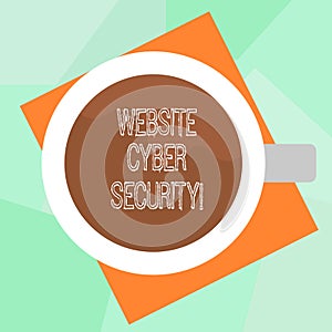 Conceptual hand writing showing Website Cyber Security. Business photo text protecting computer or data from