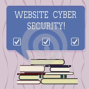 Conceptual hand writing showing Website Cyber Security. Business photo text protecting computer or data from