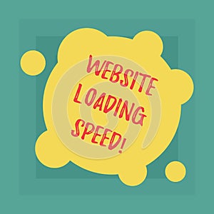 Conceptual hand writing showing Website Loading Speed. Business photo showcasing time takes to display the entire