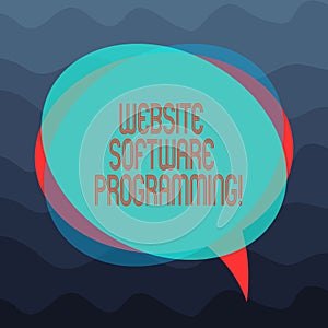 Conceptual hand writing showing Website Software Programming. Business photo showcasing coding or programming that enables website