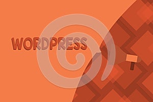 Conceptual hand writing showing Wordpress. Business photo text free source publishing software that can installed web