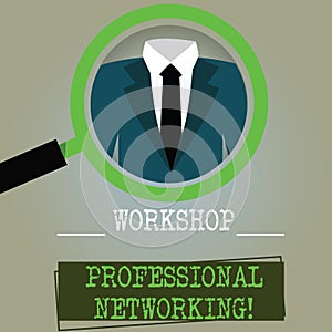 Conceptual hand writing showing Workshop Professional Networking. Business photo text Activities to expand the