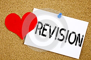 Conceptual hand writing text caption inspiration showing Revision concept for Repeat Repetition Education Material for Exam and Lo