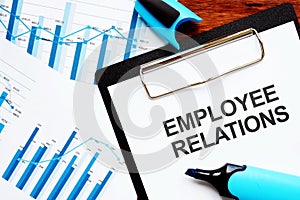 Conceptual hand writing text showing Employee Relations