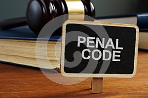 Conceptual hand writing text showing penal code photo