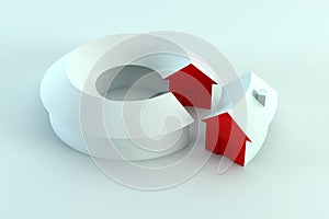 Conceptual house diagram 3d render