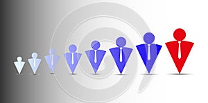 Conceptual idea of team business logo, vector image