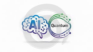 Ai and quantum computing technology concept for future innovation trends