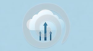 Secure Cloud Upload Icon for Technology Users: Fast Data Transfer and Digital Storage Solution