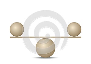 Conceptual illustration of the perfect balance between two issues