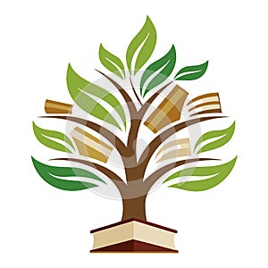 Tree of Knowledge: Education, Growth, and Learning Concept Illustration