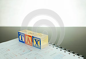 Conceptual image of annual tax return.