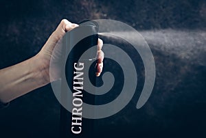 Conceptual image of chroming. photo