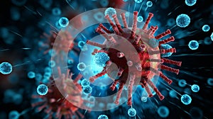 Conceptual image of a contagious virus