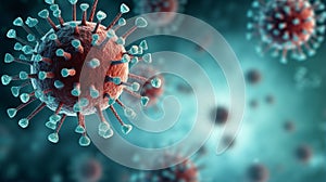 Conceptual image of a contagious virus
