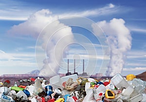 A conceptual image that describes pollution