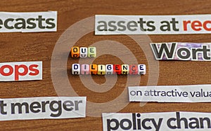 Conceptual image of due diligence