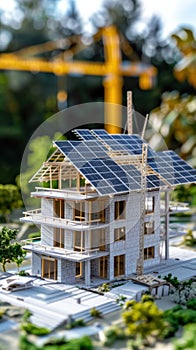 Conceptual image of an eco-friendly construction