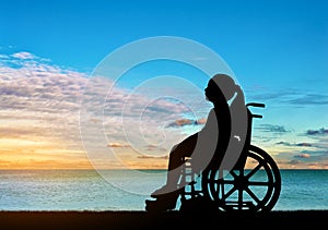 Conceptual image of a girl with a disability