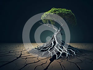 Conceptual image of a green tree.