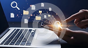 Mobile Data Search and Cloud Computing on Smartphone Connected to Laptop