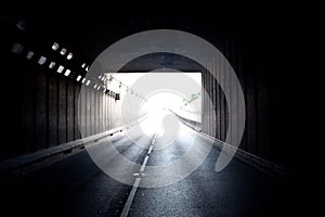 Conceptual image of the light outside the tunnel