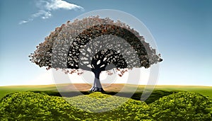 A conceptual image of nature, such as a tree