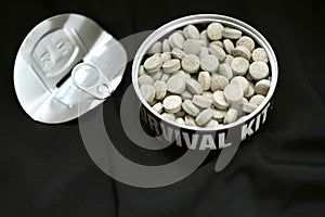 Conceptual image with pills as our most used ingredient, chemicals are part of of daily life