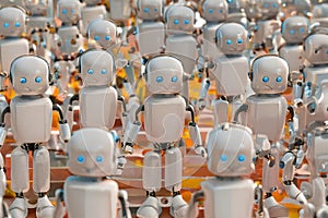 Conceptual image representing cloud computing, artificial intelligence, data networks, and automation