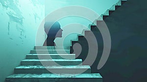 Conceptual image representing human reinvention and mindset evolution